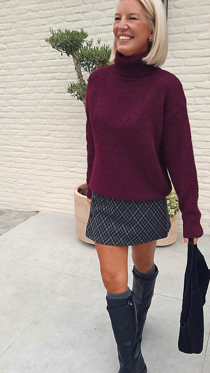 ESMA turtleneck knit burgundy