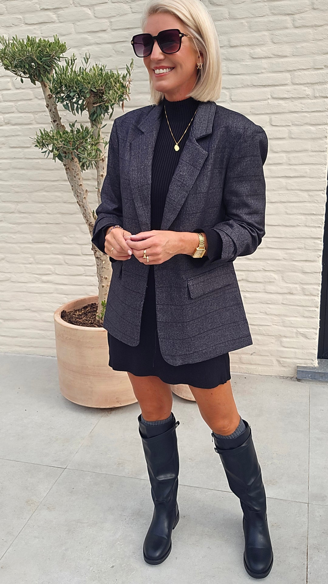 FAMKE blazer black