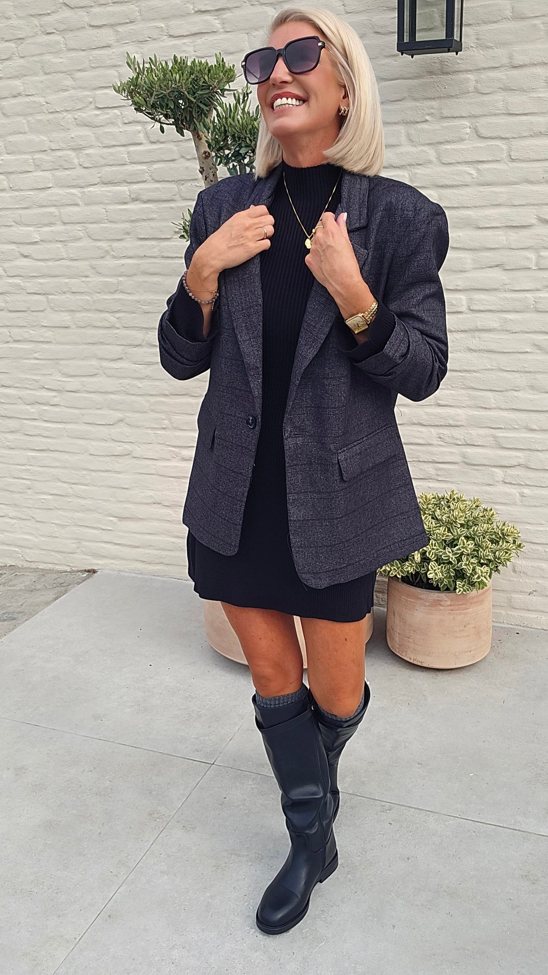 FAMKE blazer black