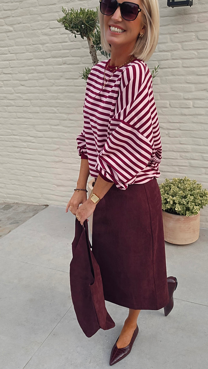 BIEKE light sweatshirt burgundy pink