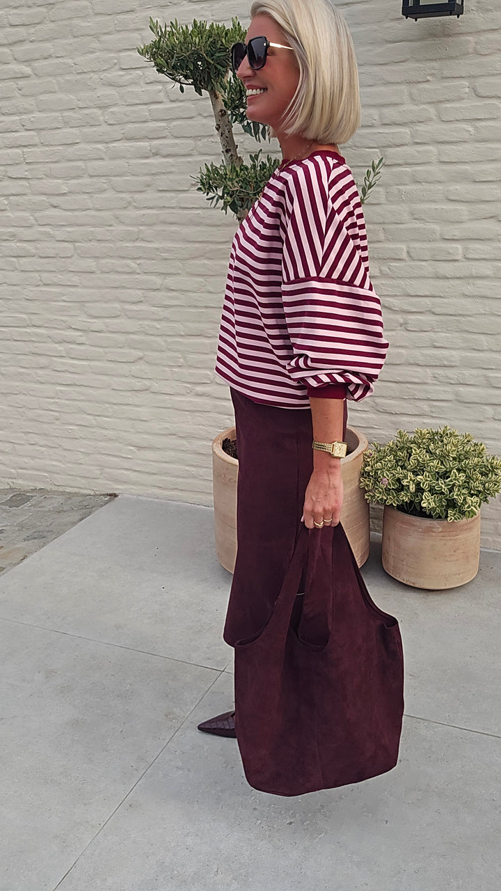 BIEKE light sweatshirt burgundy pink