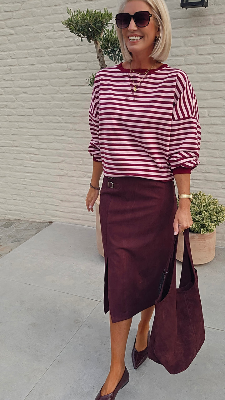 BIEKE light sweatshirt burgundy pink