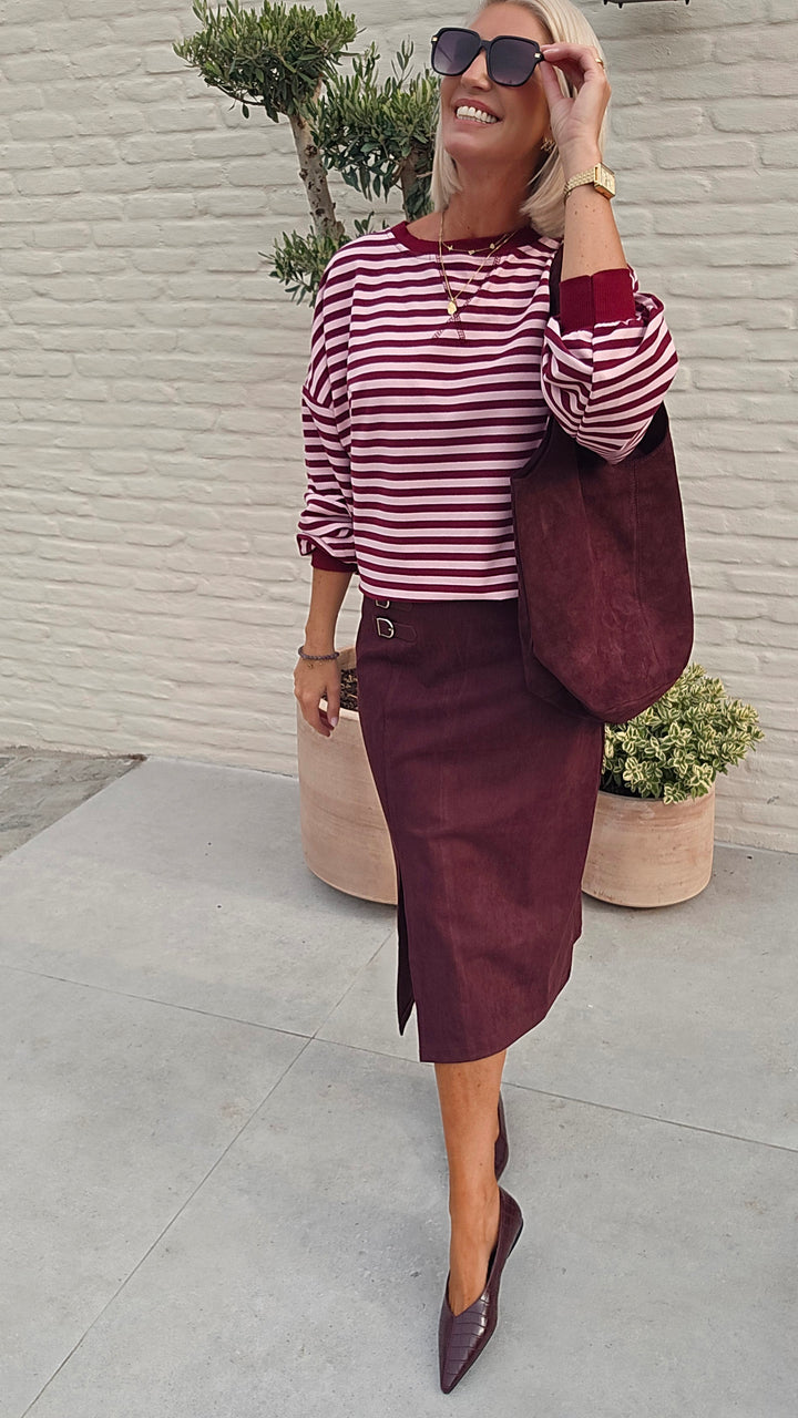 BIEKE light sweatshirt burgundy pink