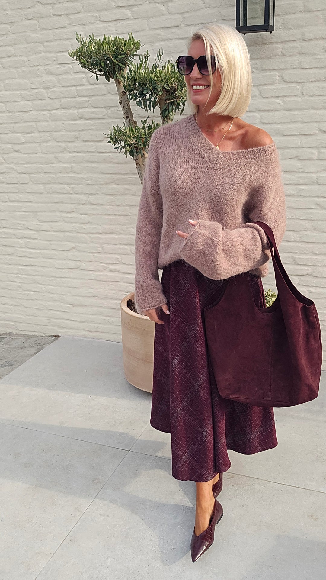 GIGI mohair knit taupe