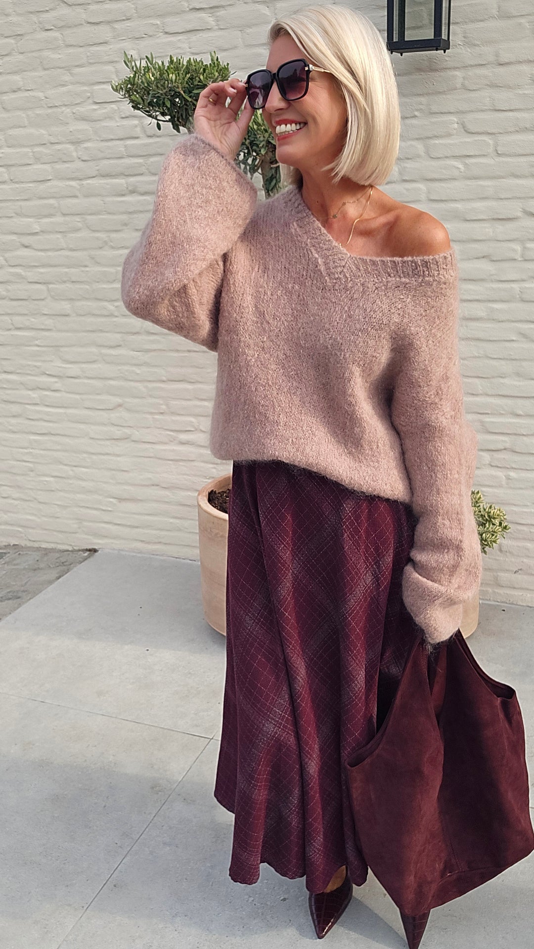 GIGI mohair knit taupe