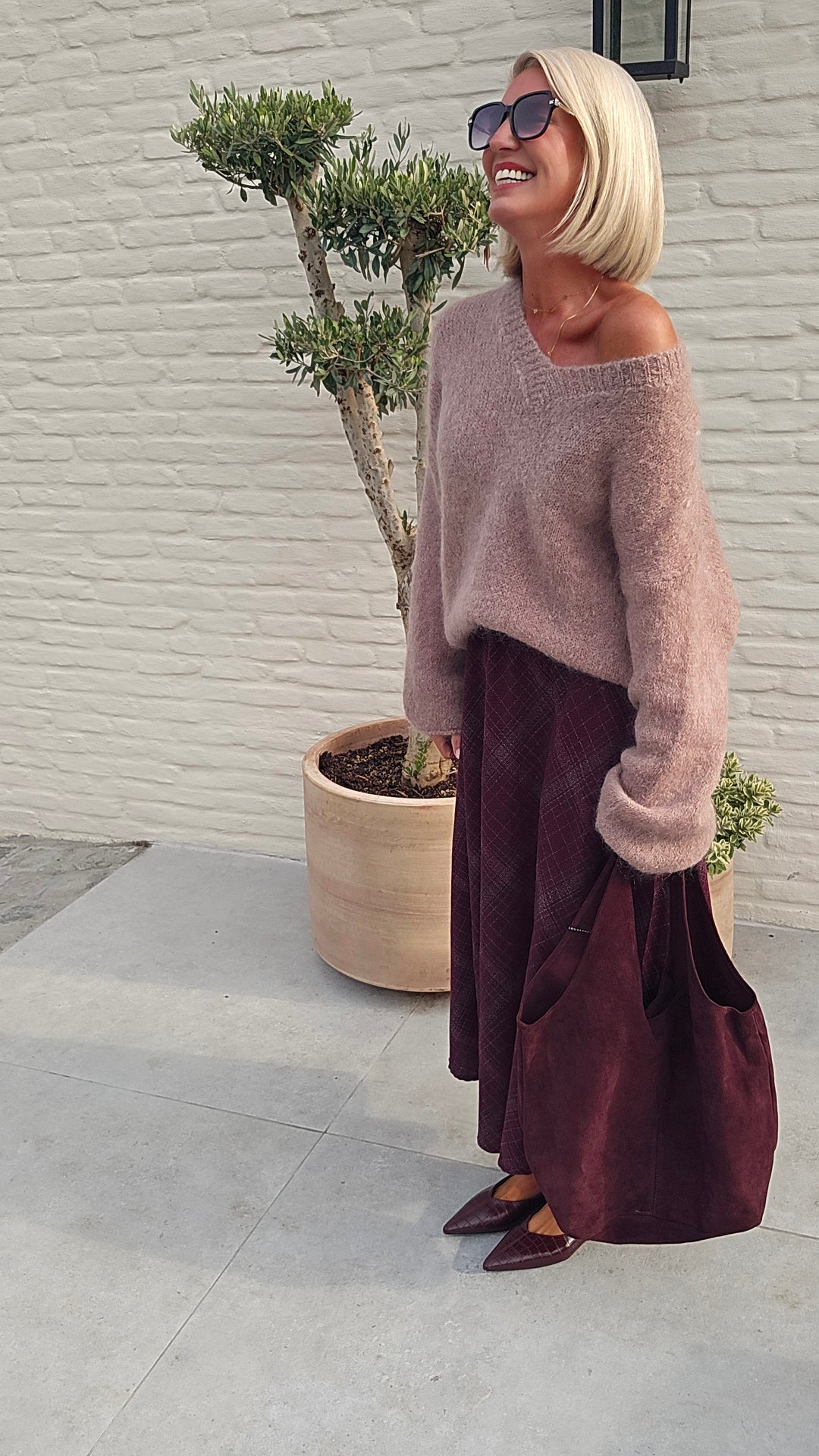 GIGI mohair knit taupe