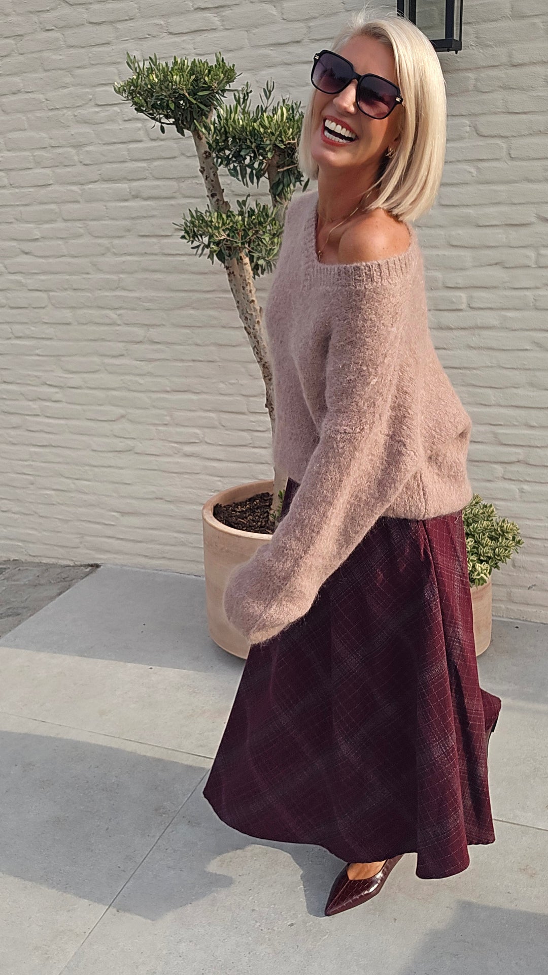 GIGI mohair knit taupe
