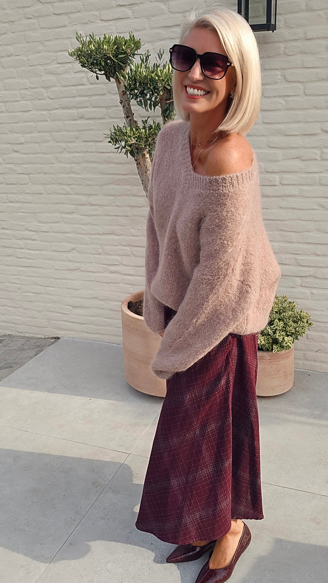 GIGI mohair knit taupe