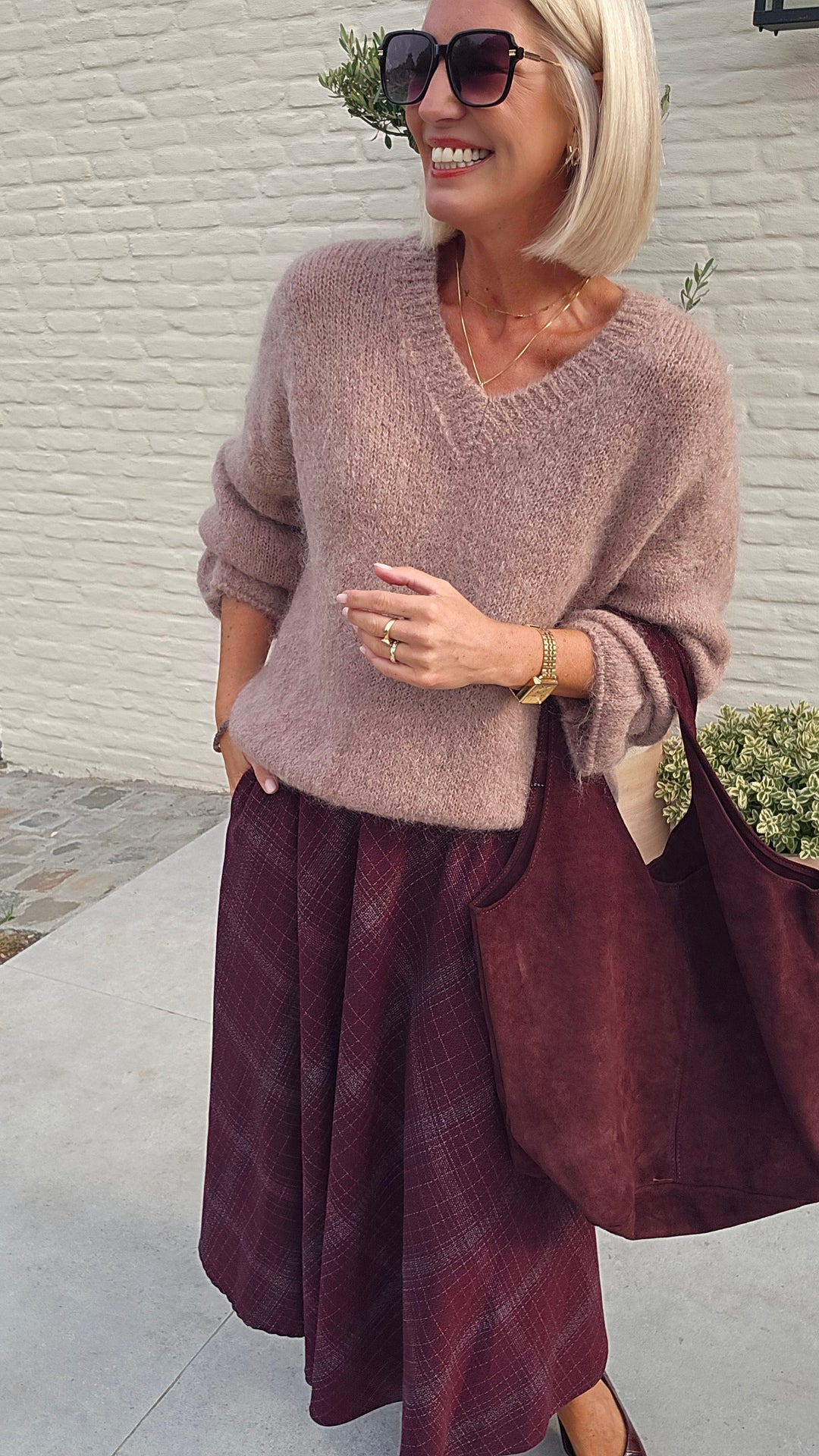GIGI mohair knit taupe
