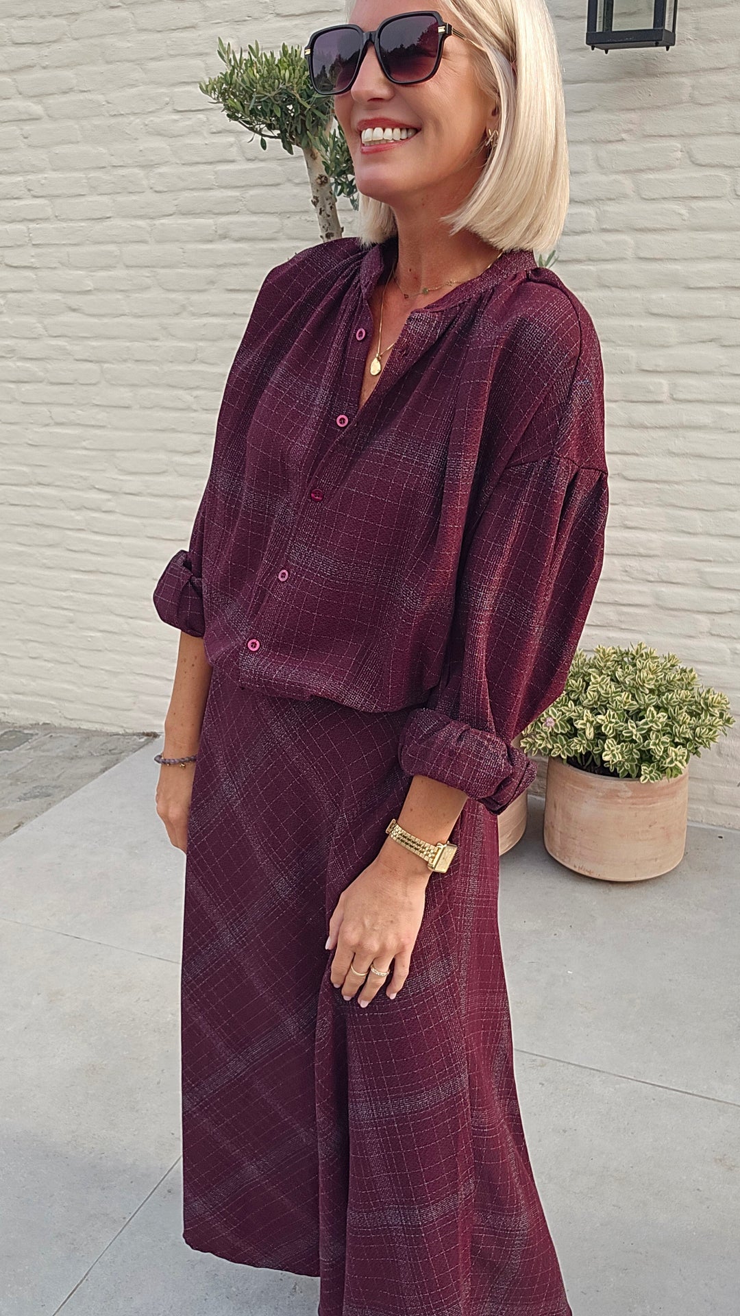 CACHA blouse burgundy