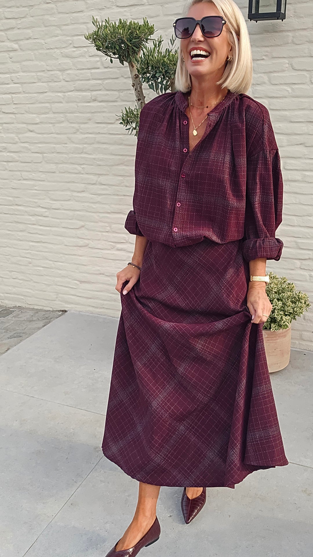 CACHA blouse burgundy
