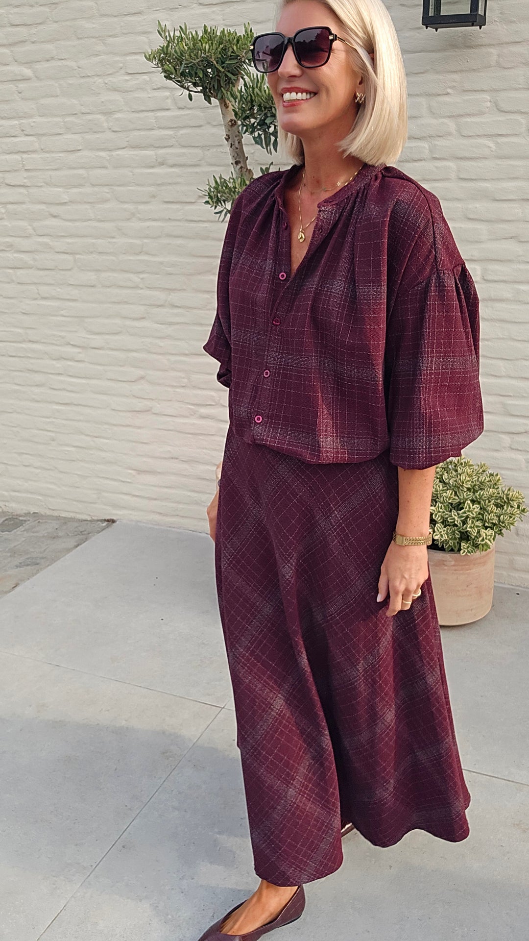 CACHA blouse burgundy