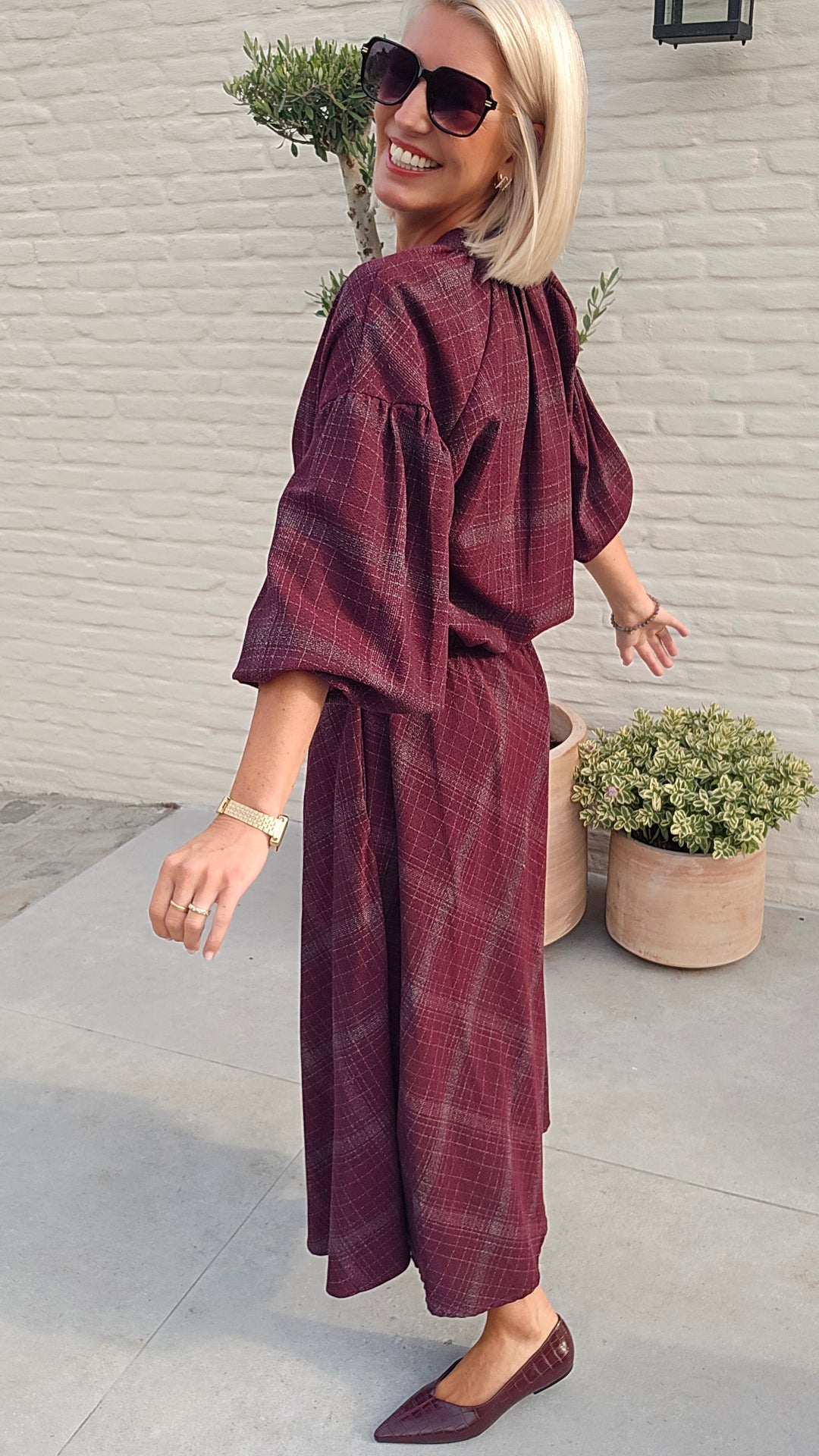 CACHA blouse burgundy