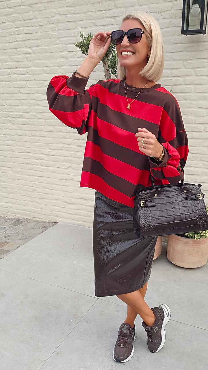 MARLEY midi skirt chocolat