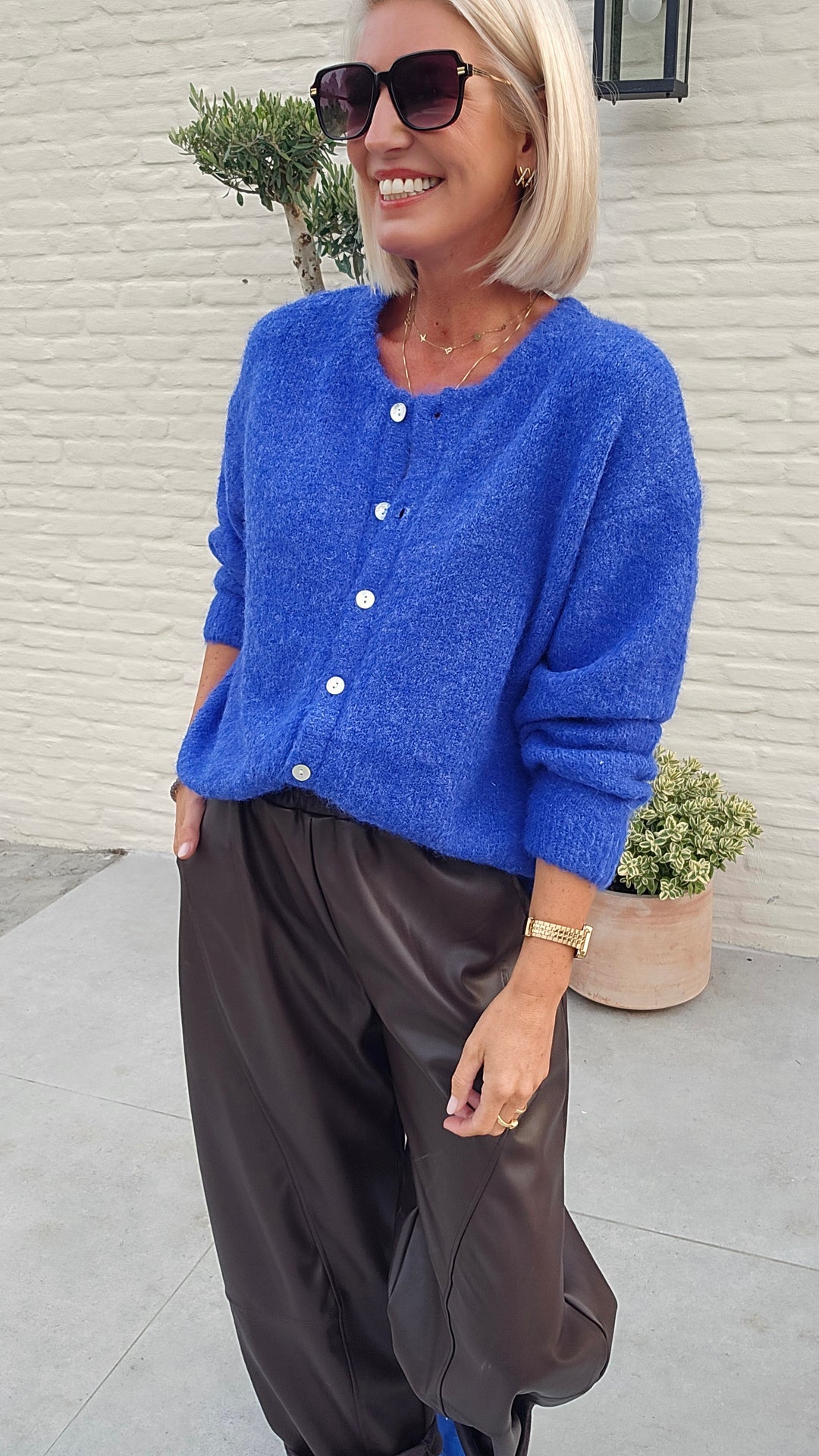 LIESJE cardigan royal blue