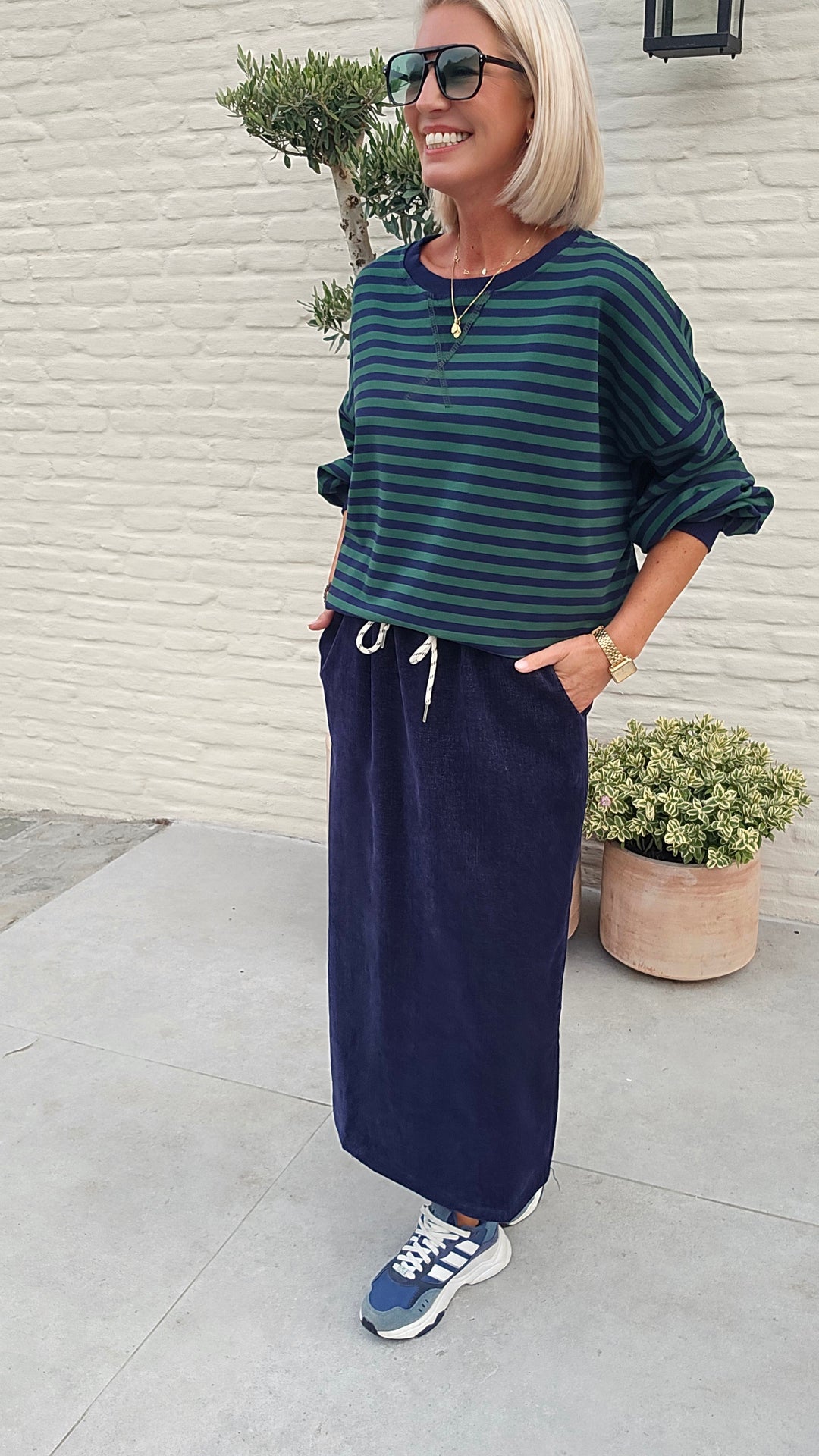 BIEKE light sweatshirt navy green