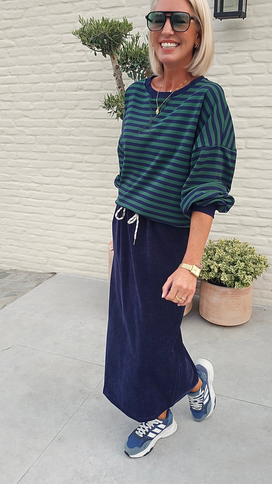 BIEKE light sweatshirt navy green