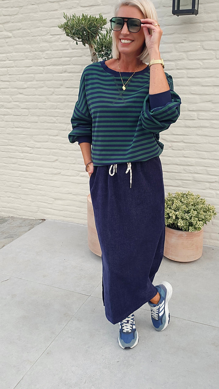 BIEKE light sweatshirt navy green