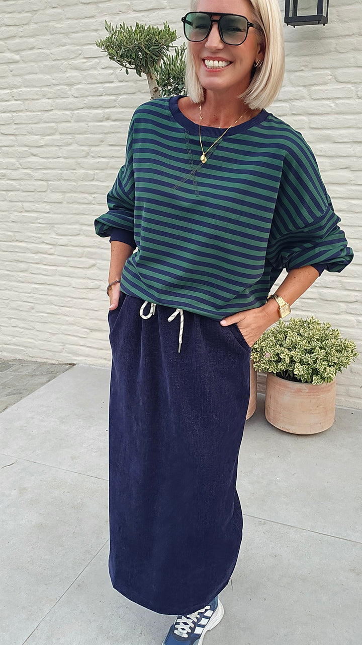 BIEKE light sweatshirt navy green