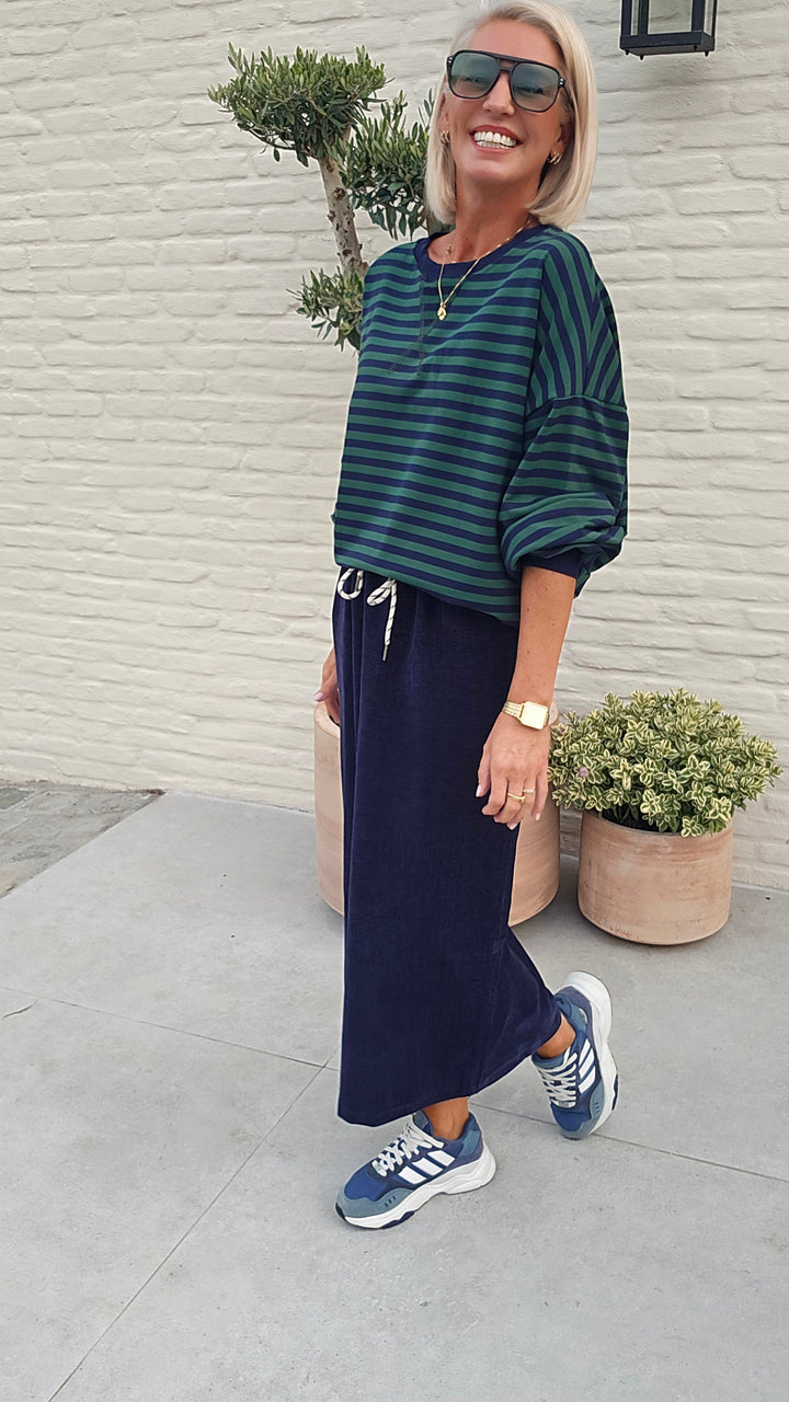 BIEKE light sweatshirt navy green