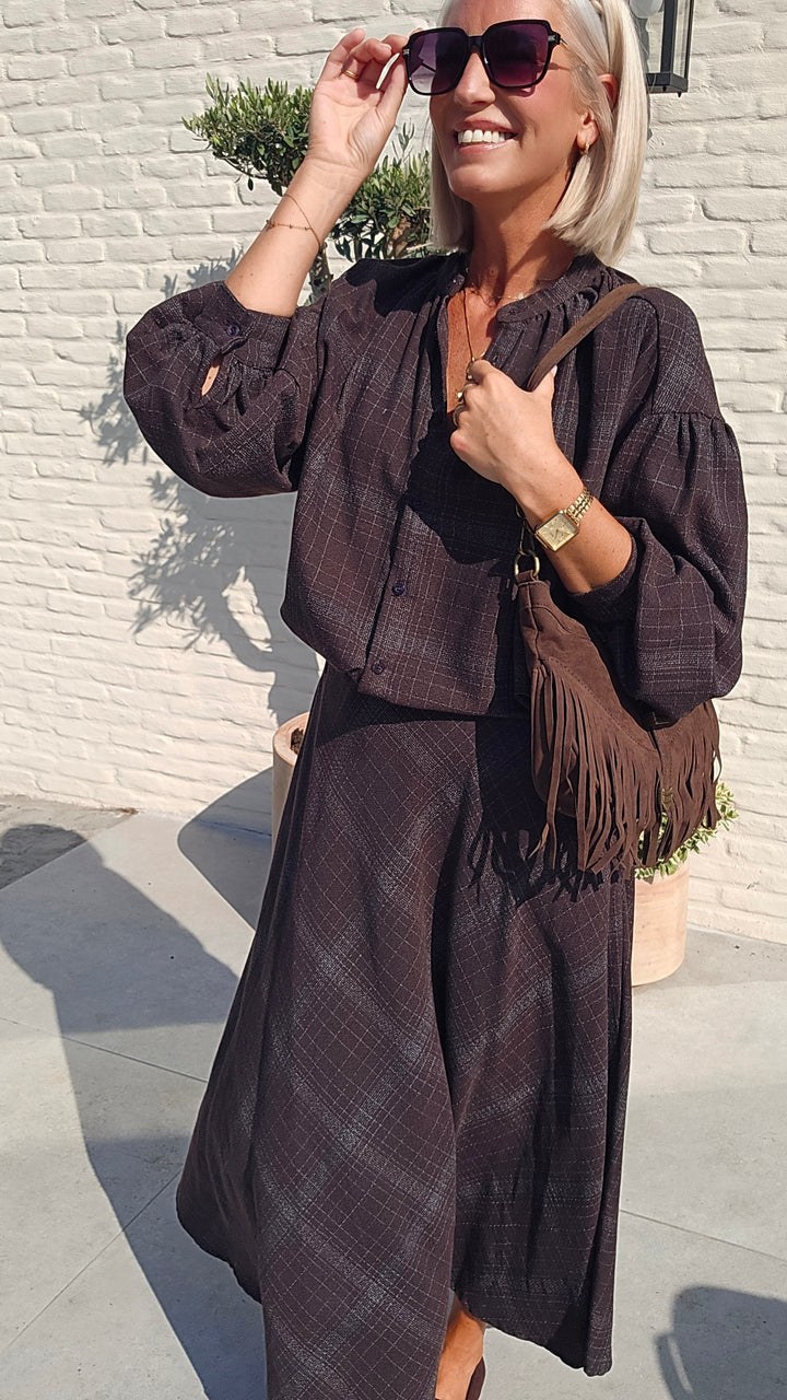CACHA blouse chocolat