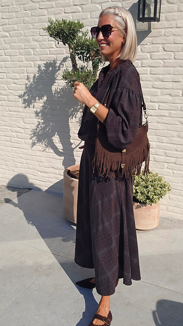 CACHA blouse chocolat