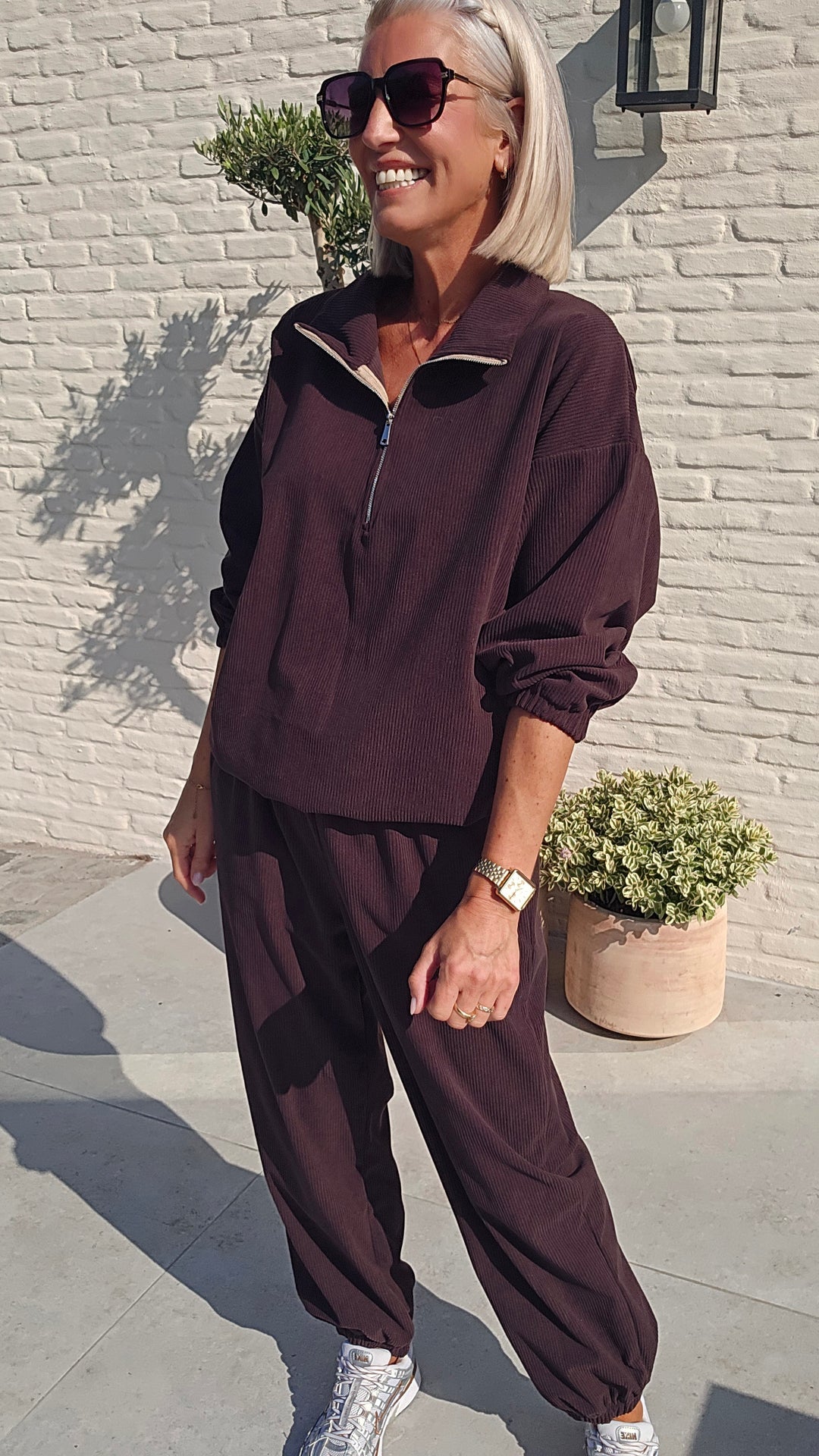 IMKE corduroy set chocolat