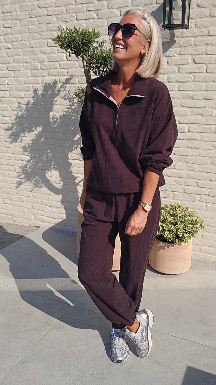 IMKE corduroy set chocolat