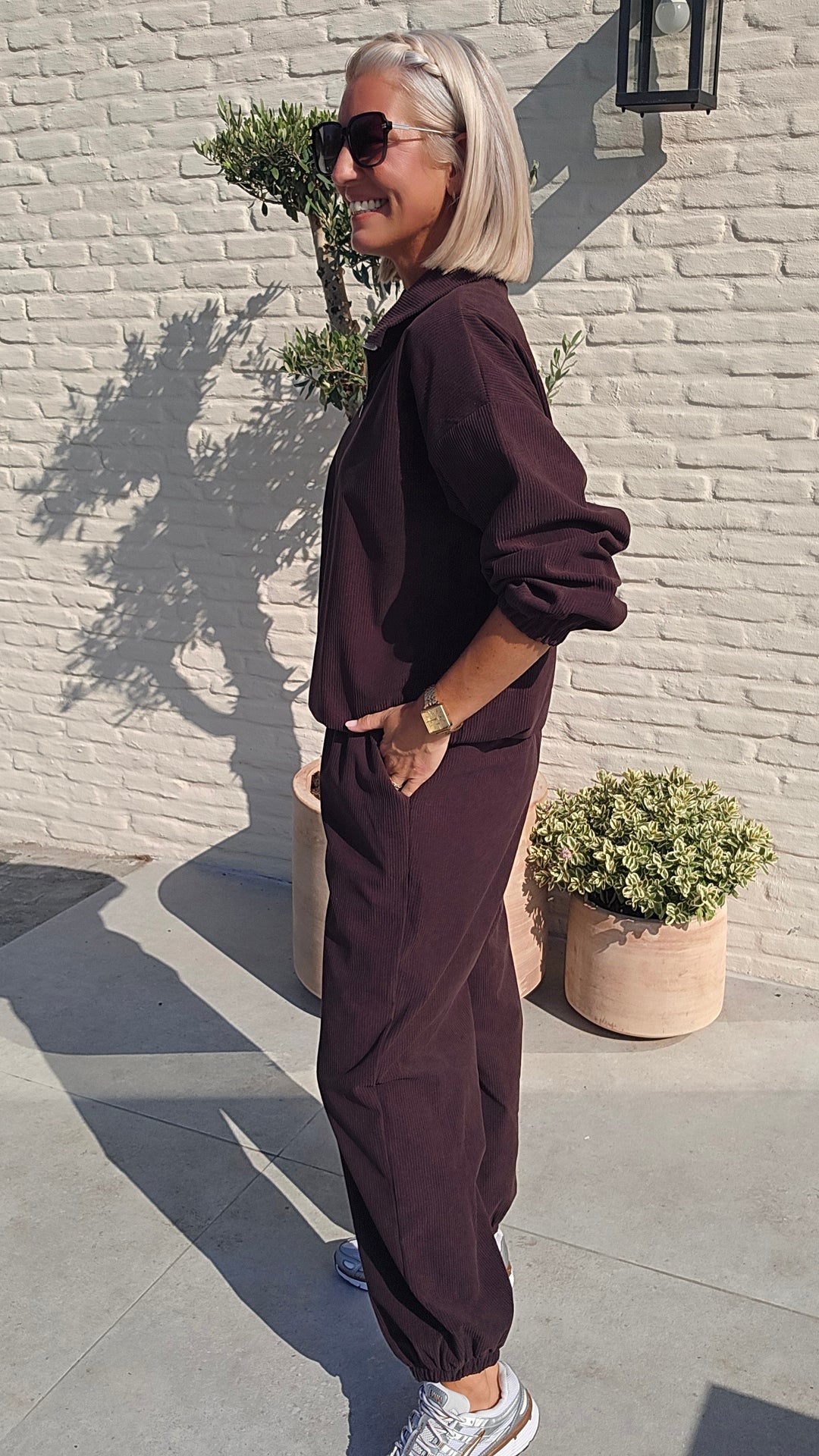 IMKE corduroy set chocolat