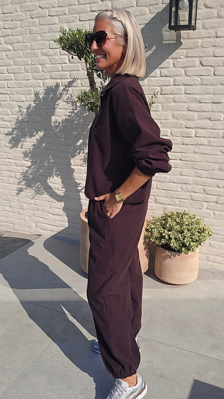IMKE corduroy set chocolat