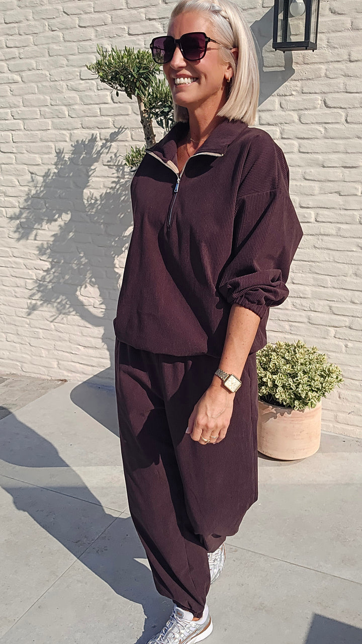 IMKE corduroy set chocolat