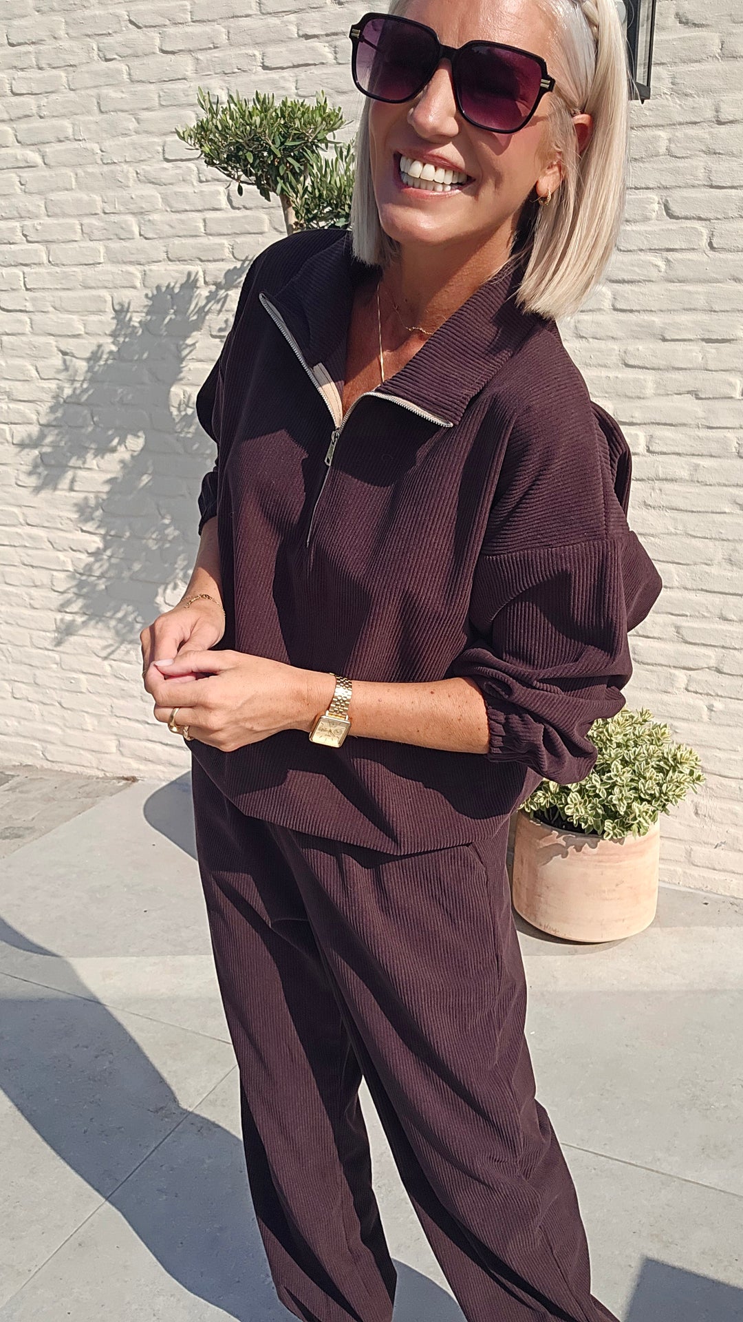 IMKE corduroy set chocolat
