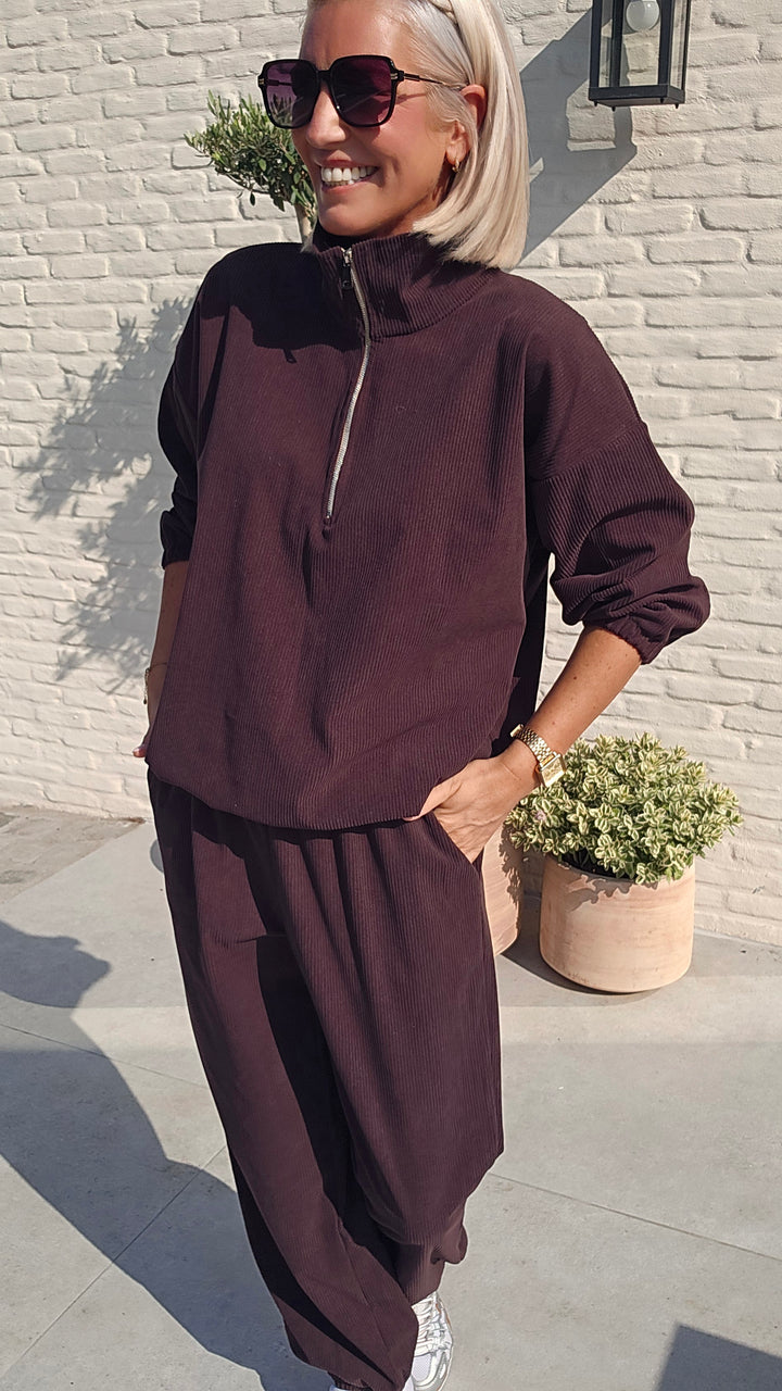 IMKE corduroy set chocolat