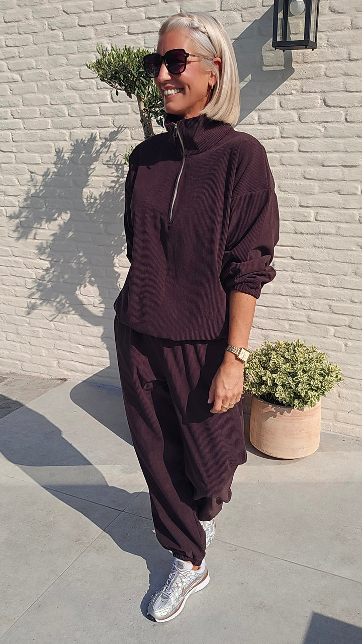 IMKE corduroy set chocolat