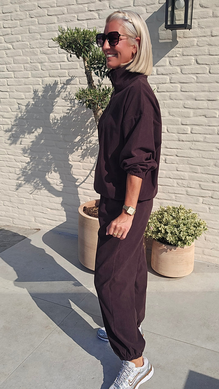 IMKE corduroy set chocolat