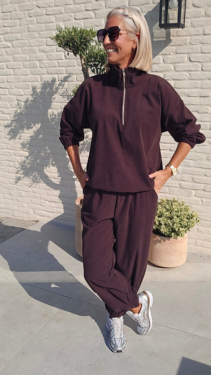 IMKE corduroy set chocolat