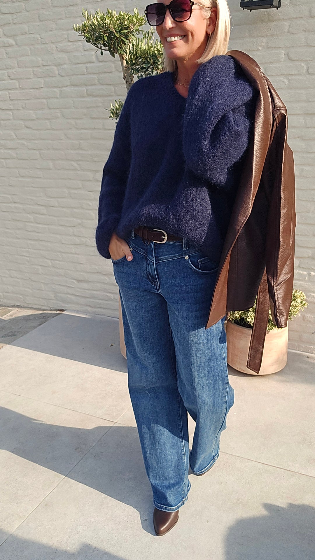 GIGI mohair knit navy