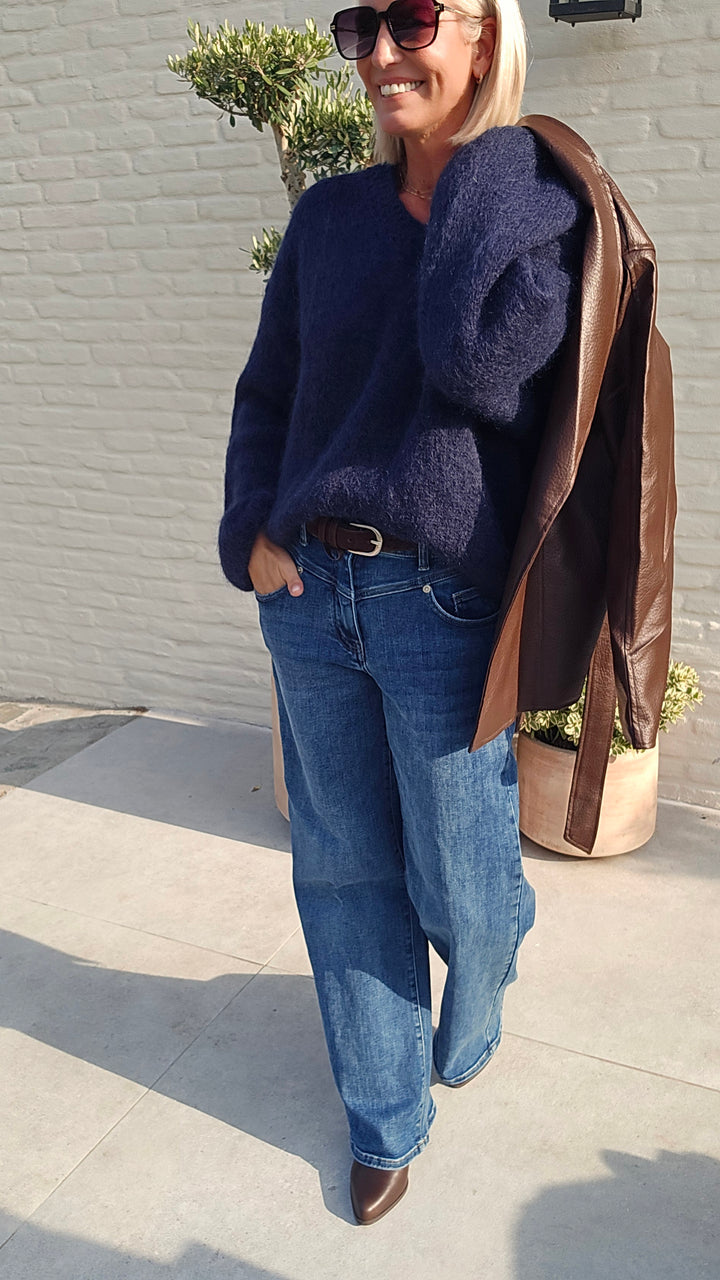 GIGI mohair knit navy