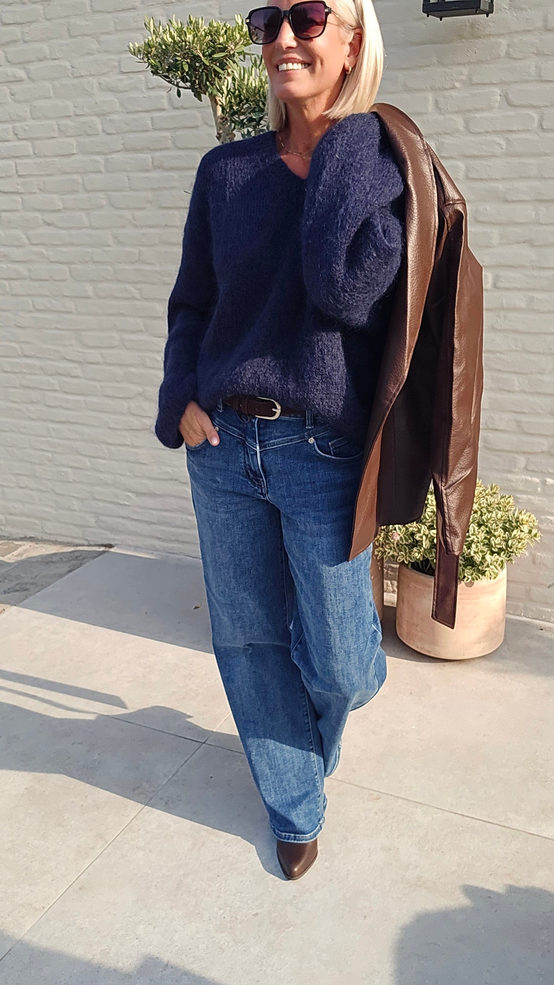 GIGI mohair knit navy