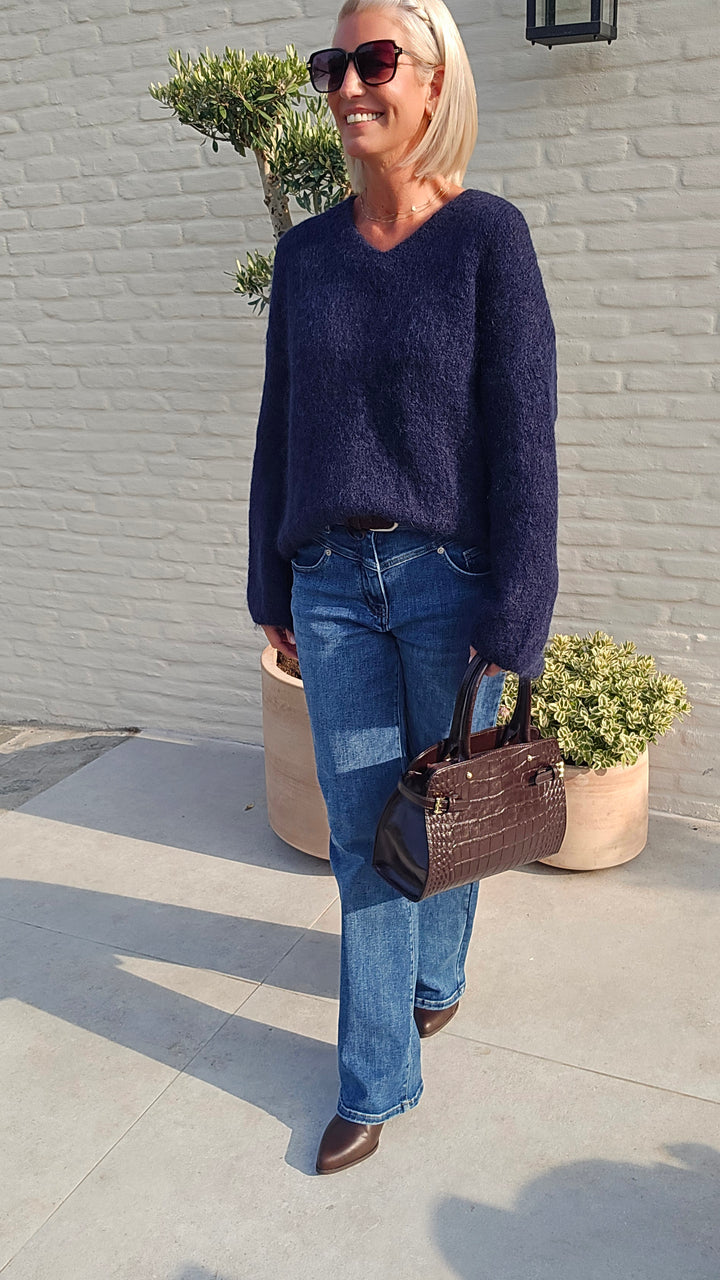 GIGI mohair knit navy