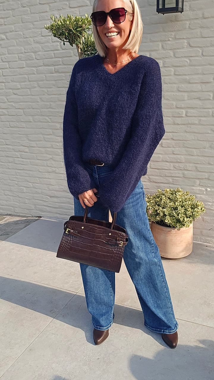 GIGI mohair knit navy