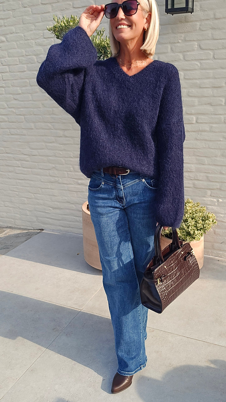 GIGI mohair knit navy