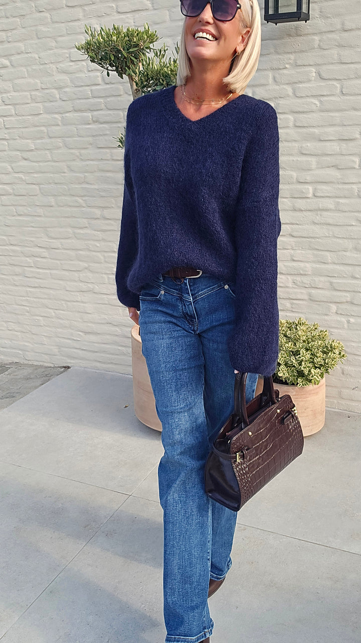 GIGI mohair knit navy