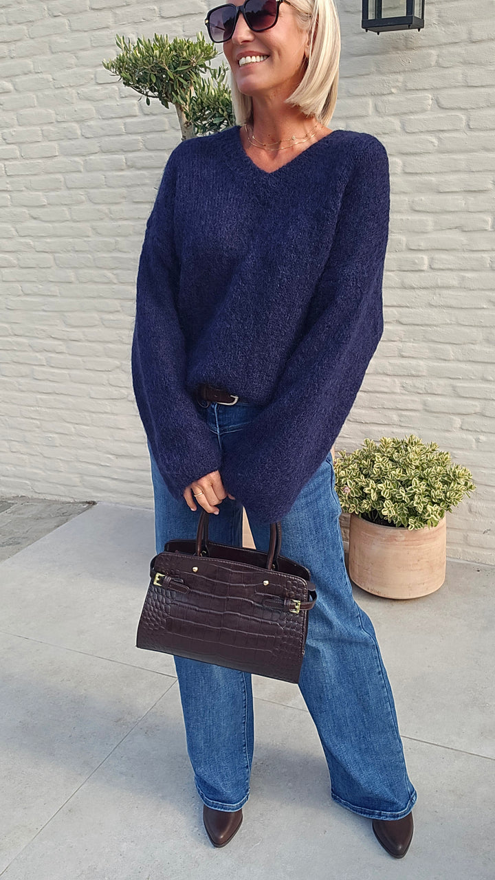 GIGI mohair knit navy