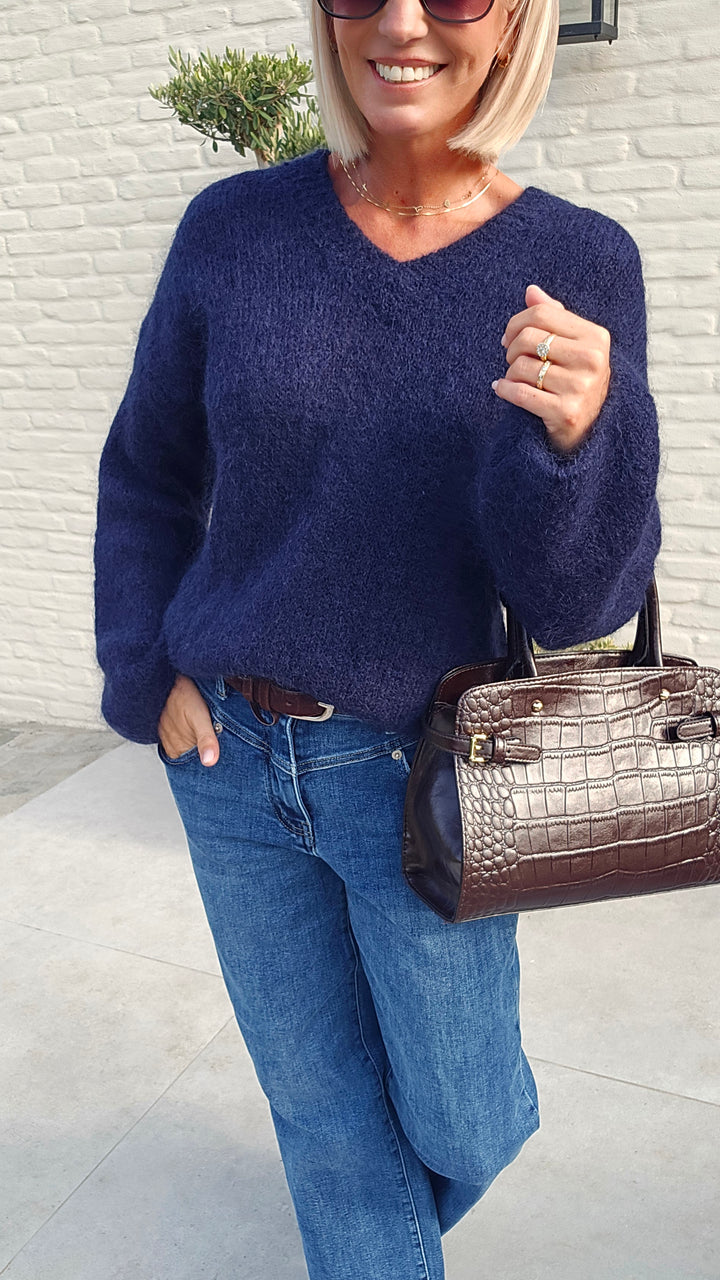 GIGI mohair knit navy