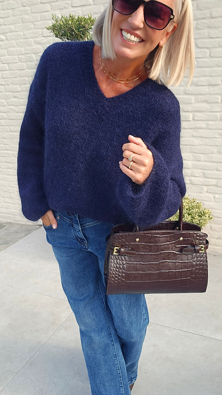 GIGI mohair knit navy