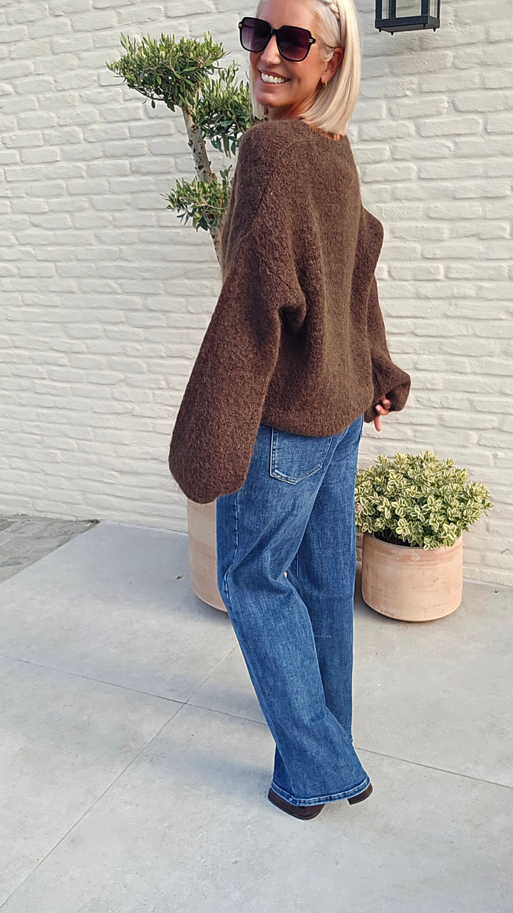 GIGI mohair knit chocolat