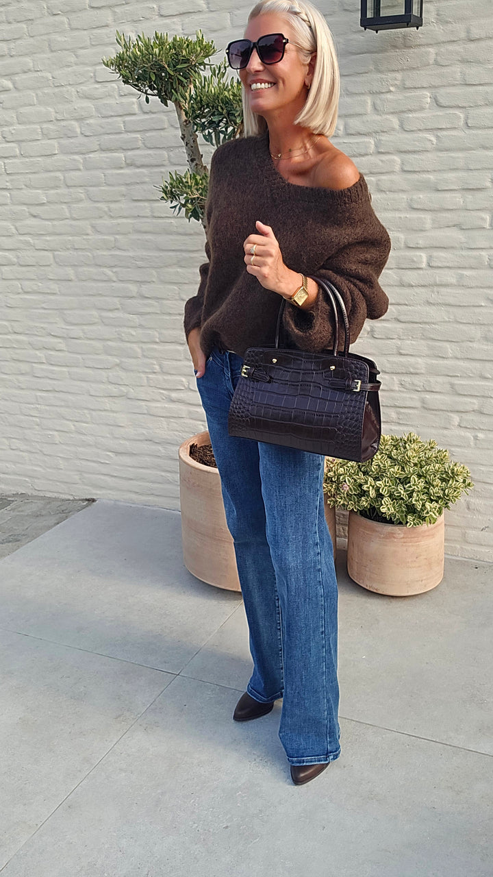 GIGI mohair knit chocolat