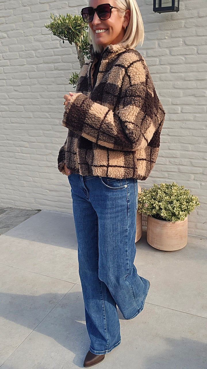 AMBER teddy jacket chocolat