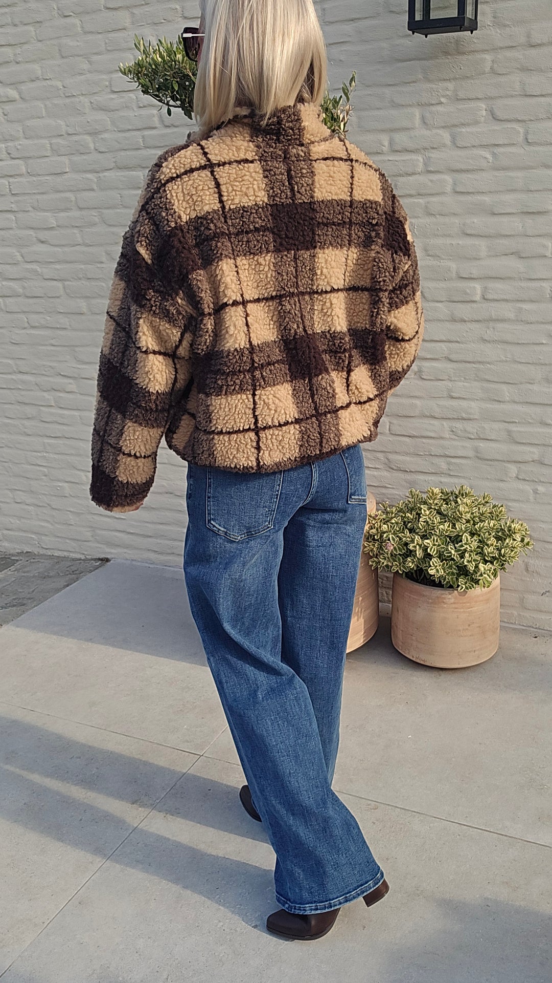 AMBER teddy jacket chocolat